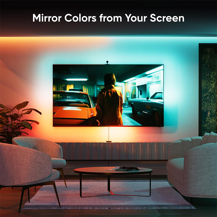 خرید کیت نورپردازی و انعکاس نور Nanoleaf 4D به همراه لامپ نواری - مناسب برای نمایشگر 65 اینچ
